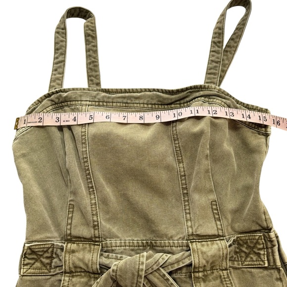 FREE PEOPLE Small Go West Utility Jumpsuit in Moss Revolve Open Back Cargo S - Picture 14 of 16